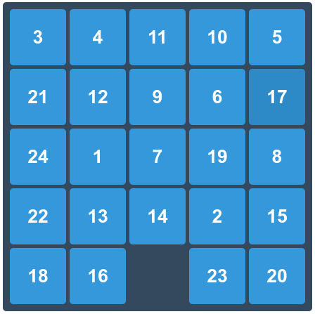 Sliding Puzzle Game - Number Tile Puzzle - Free Online Puzzle Game
